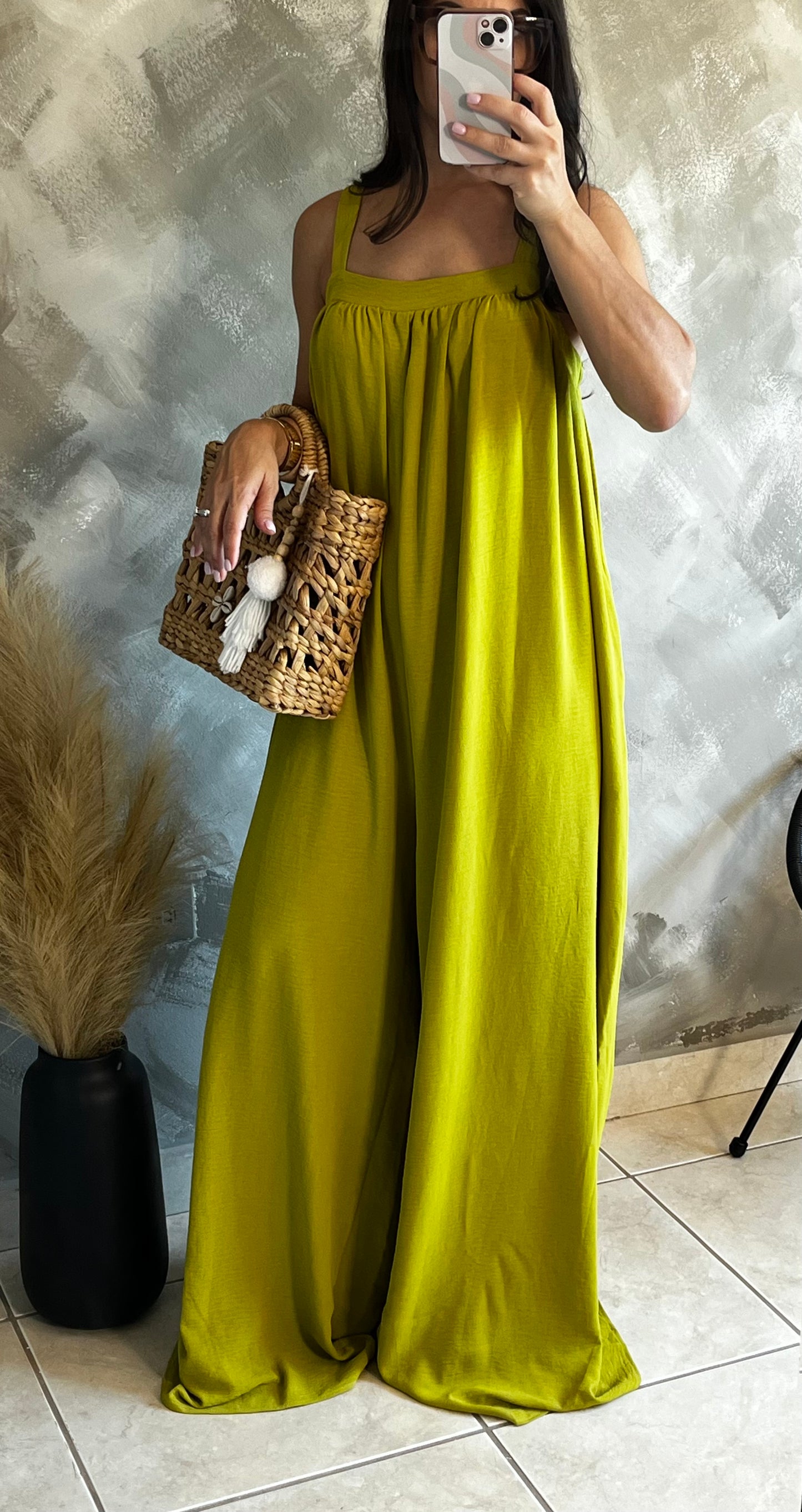 Lime Overall Jumpsuit